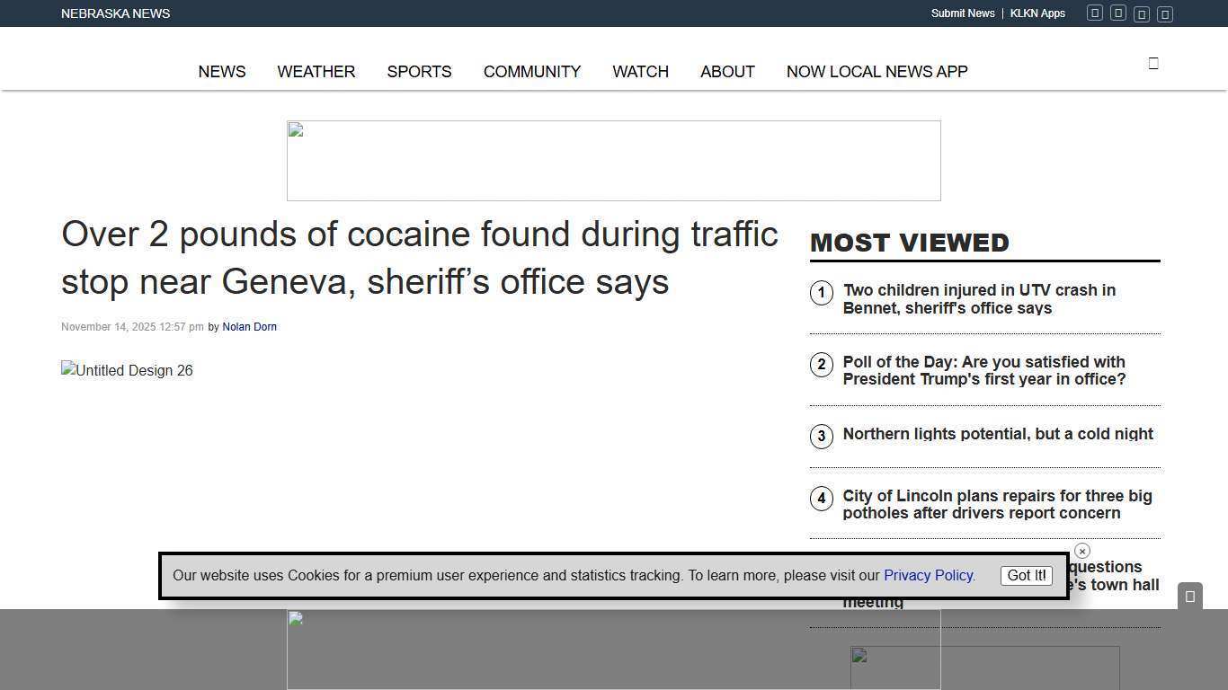 Over 2 pounds of cocaine found during traffic stop near Geneva, sheriff's office says